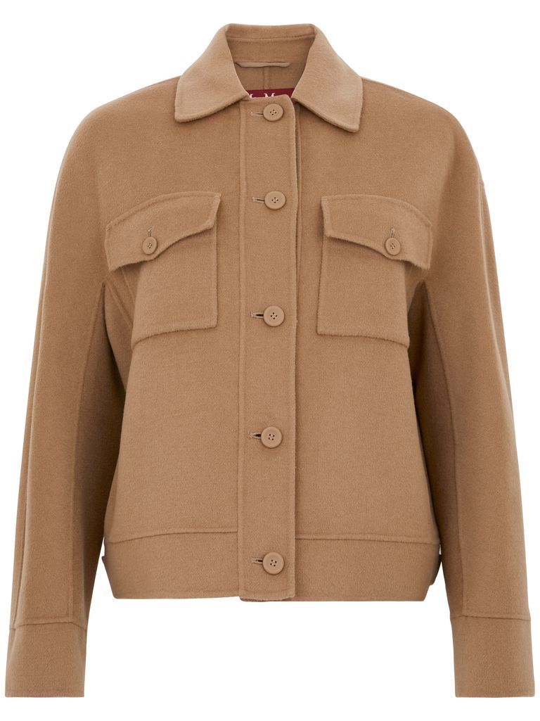 Max Mara 'cles' Belted Coat In Brown