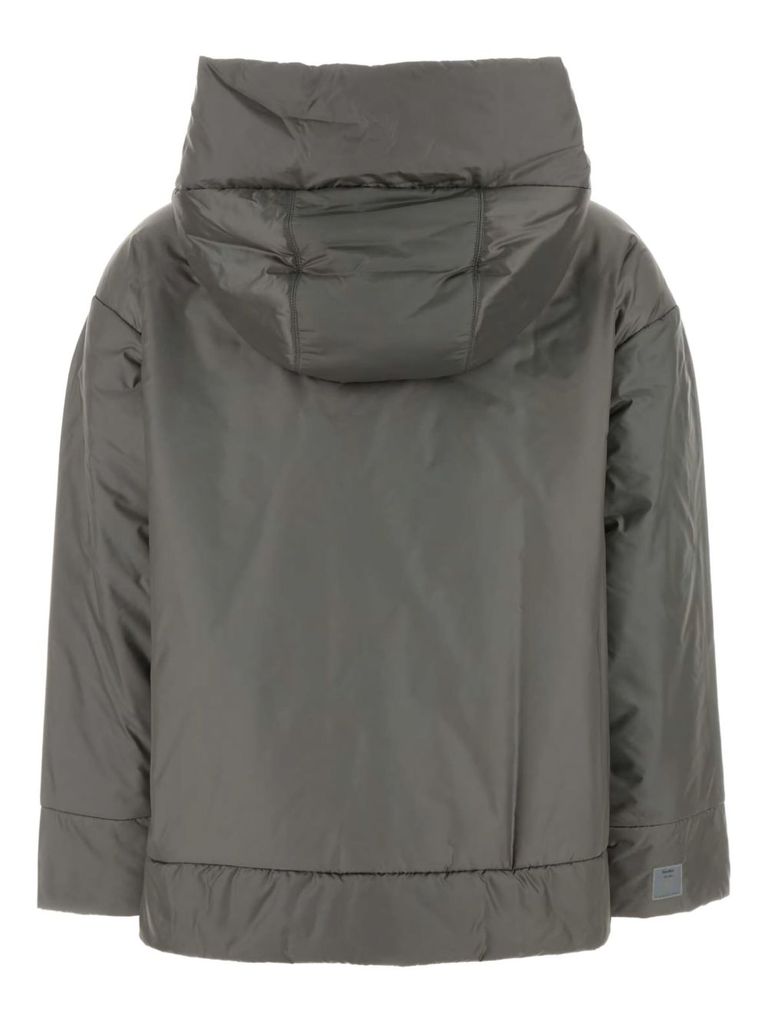 Max Mara The Cube Dark Grey Polyester Daria Padded Jacket In Gray