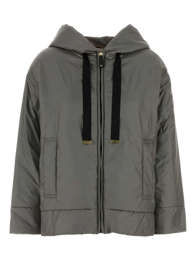 Max Mara The Cube Dark Grey Polyester Daria Padded Jacket In Gray