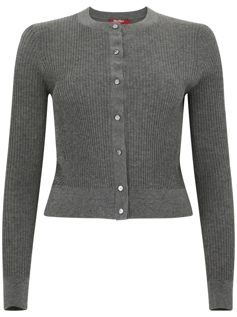 Max Mara 'ribera' Cardigan In Gray