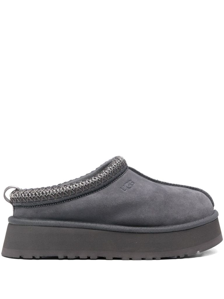 Ugg Tazz Ii Braided Platform Mules In Gray