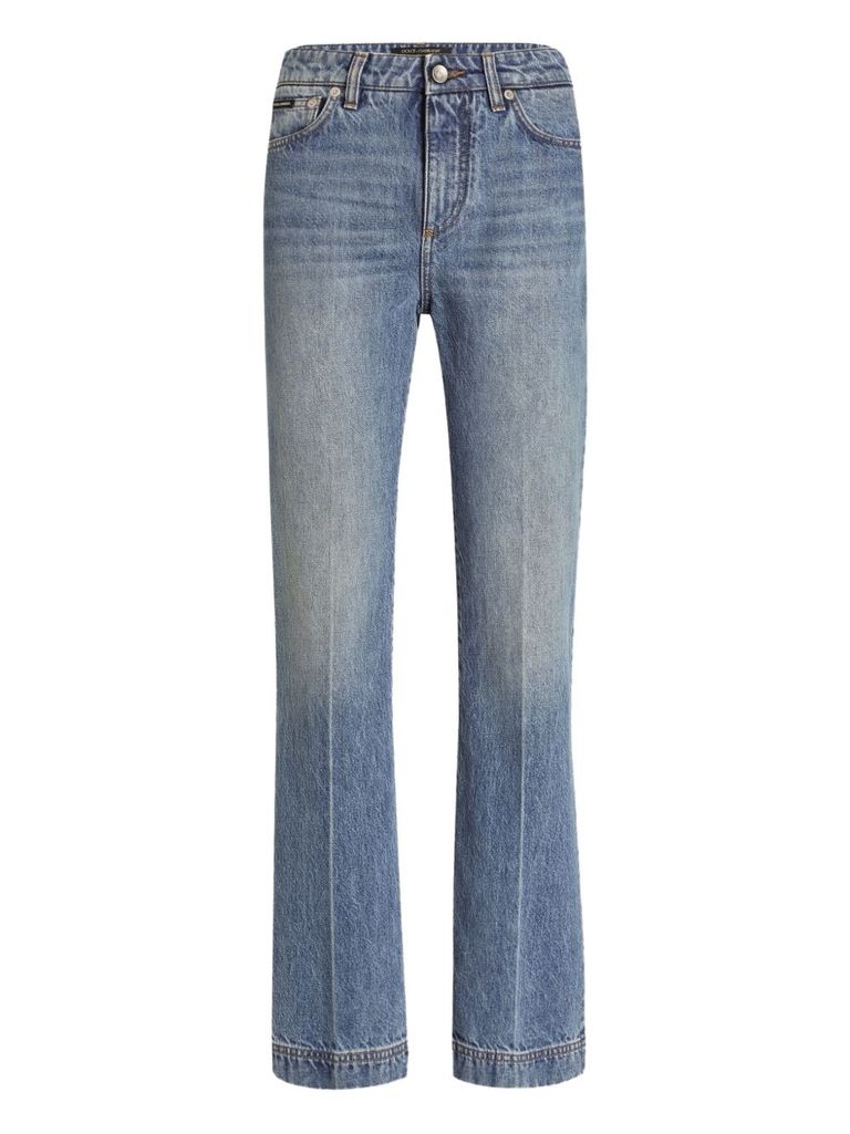 Dolce & Gabbana Blue Cotton Jeans In Blue