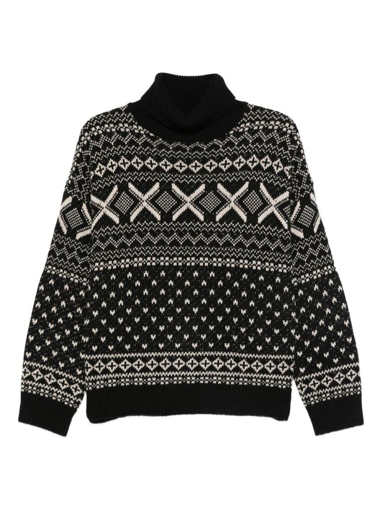 Semicouture Mirko Turtleneck Sweater In Black