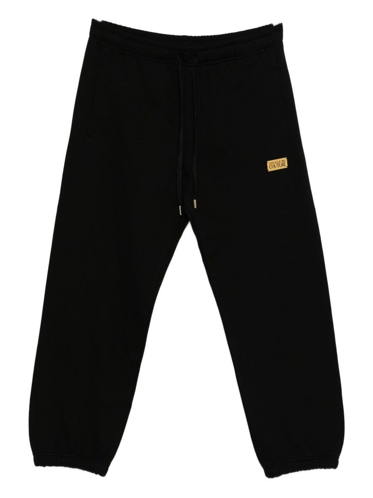 Versace Jeans Couture Tracksuit Bottoms With Logo In Black
