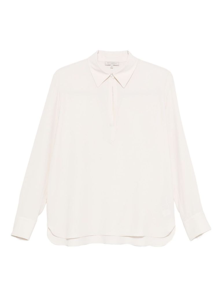 Antonelli Long-sleeved Polo Shirt In White