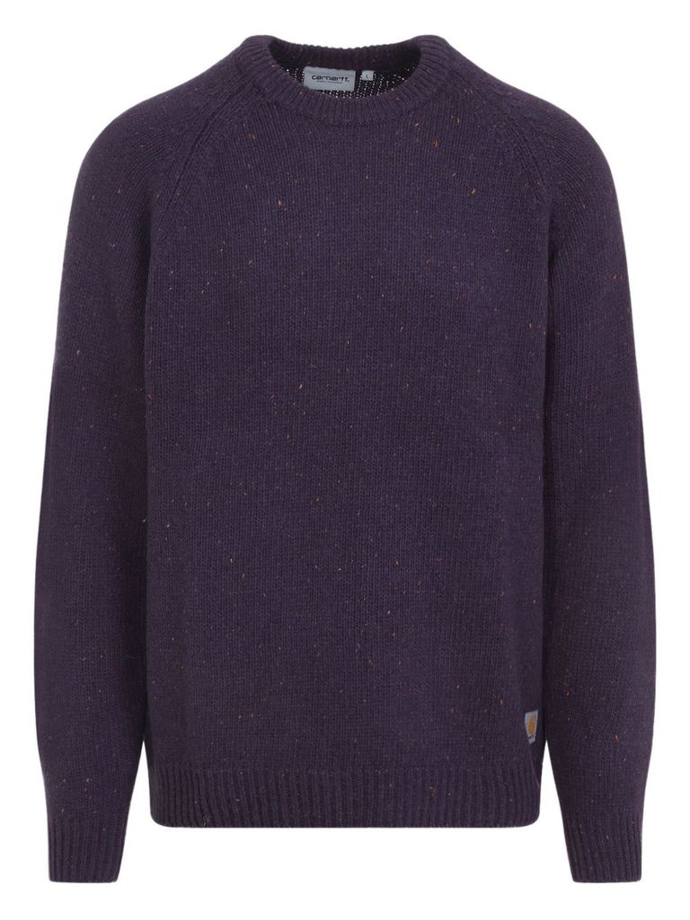 Carhartt Ribbed Cuff Knit Sweater With Hem Detail In Purple