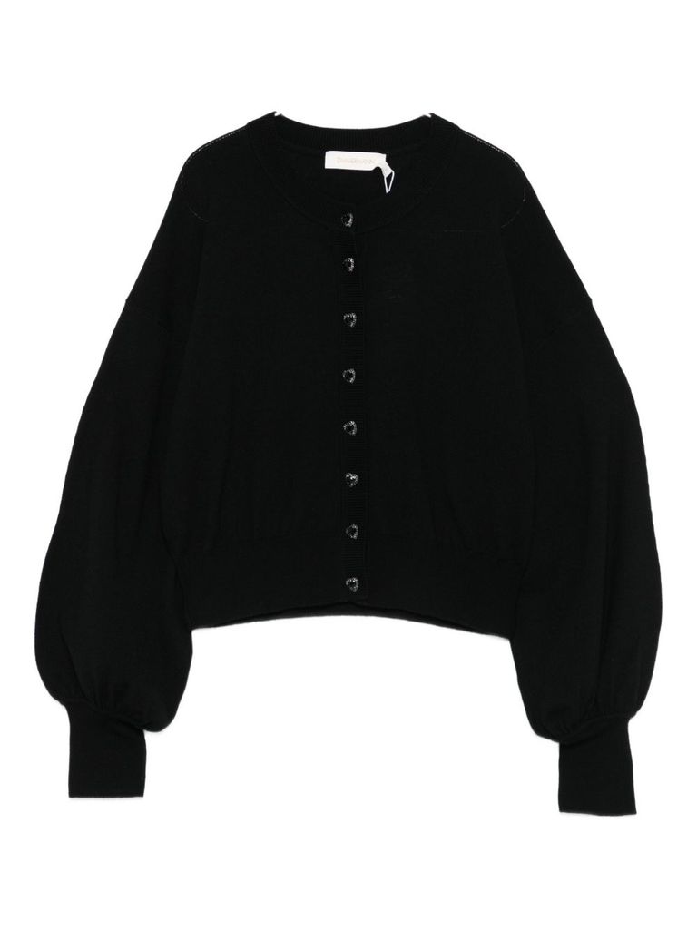 Zimmermann Wool Cardigan In Black