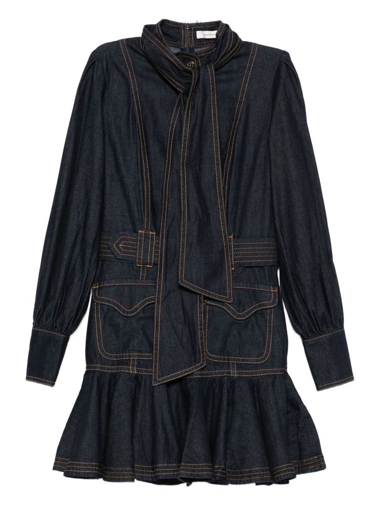 Zimmermann Short Navy Blue Denim
