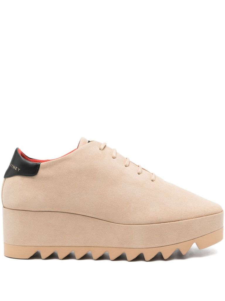 Stella Mccartney Sneak-elyse Alter Suede Platform Sneakers In Multi