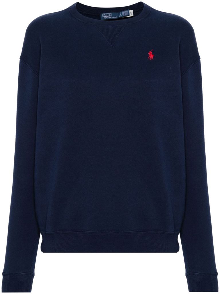 Polo Ralph Lauren Crewneck Sweatshirt With Logo In Blue