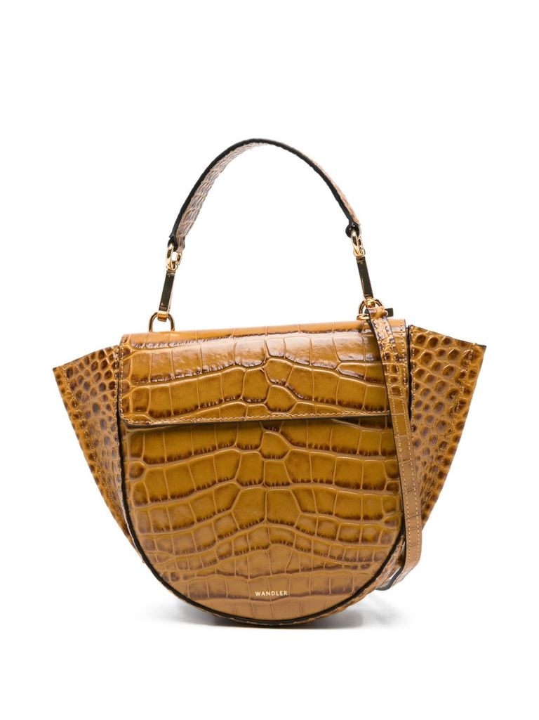 Wandler Mini Hortensia Embossed Cross-body Bag In Sand