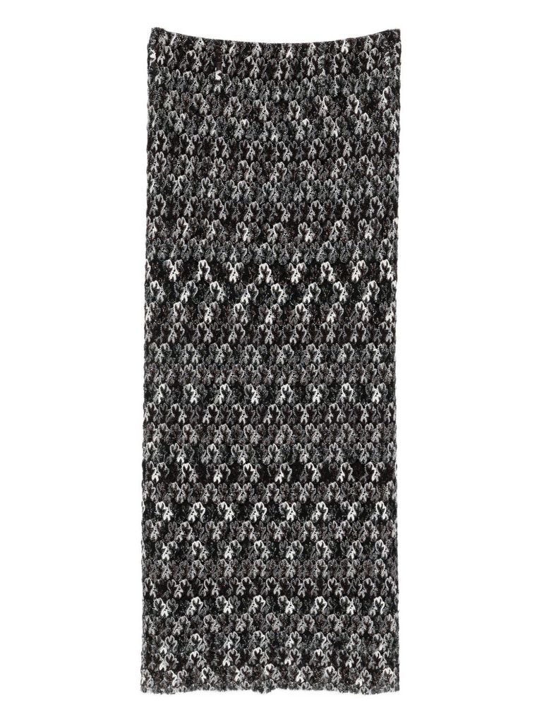 Missoni Geometric-pattern Skirt In Brown