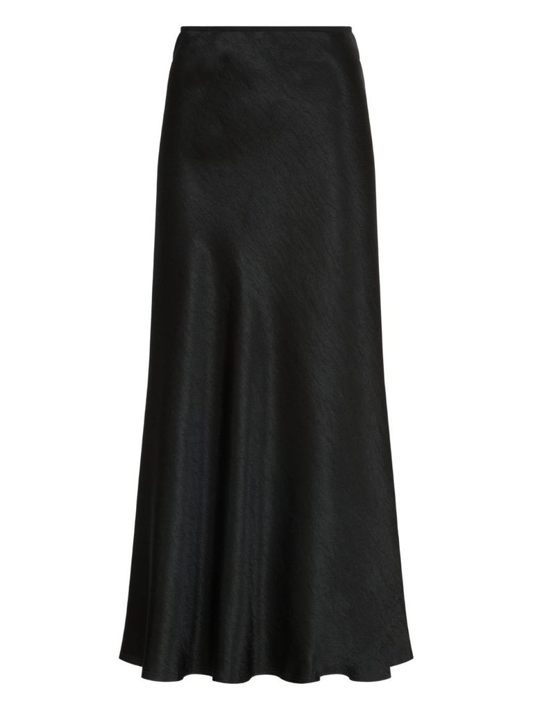 Maison Margiela Midi-length Flared Hem Skirt In Acetate In Black