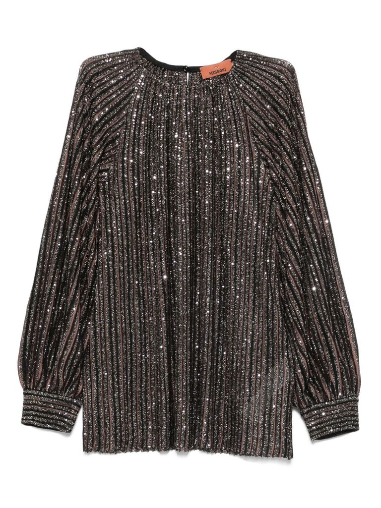 Missoni Sequined Top In Black