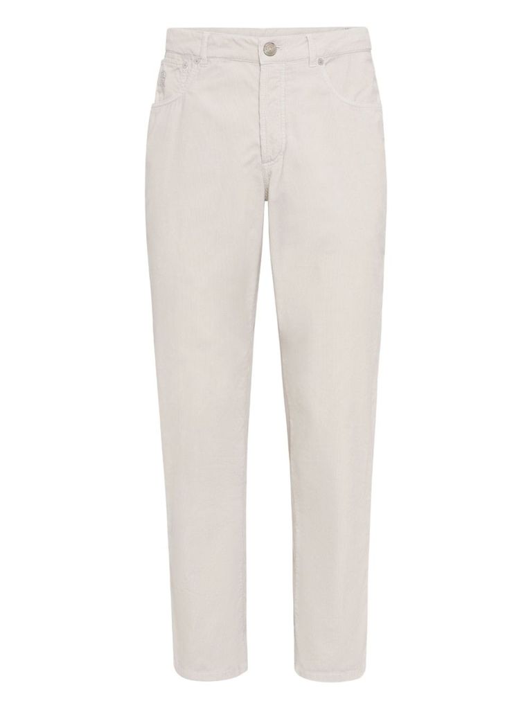 Brunello Cucinelli Tailored Light Grey Trousers In Gray
