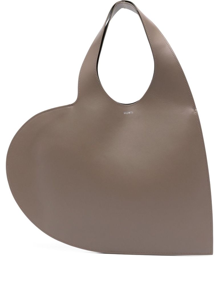 Coperni Heart Tote Bag In Brown