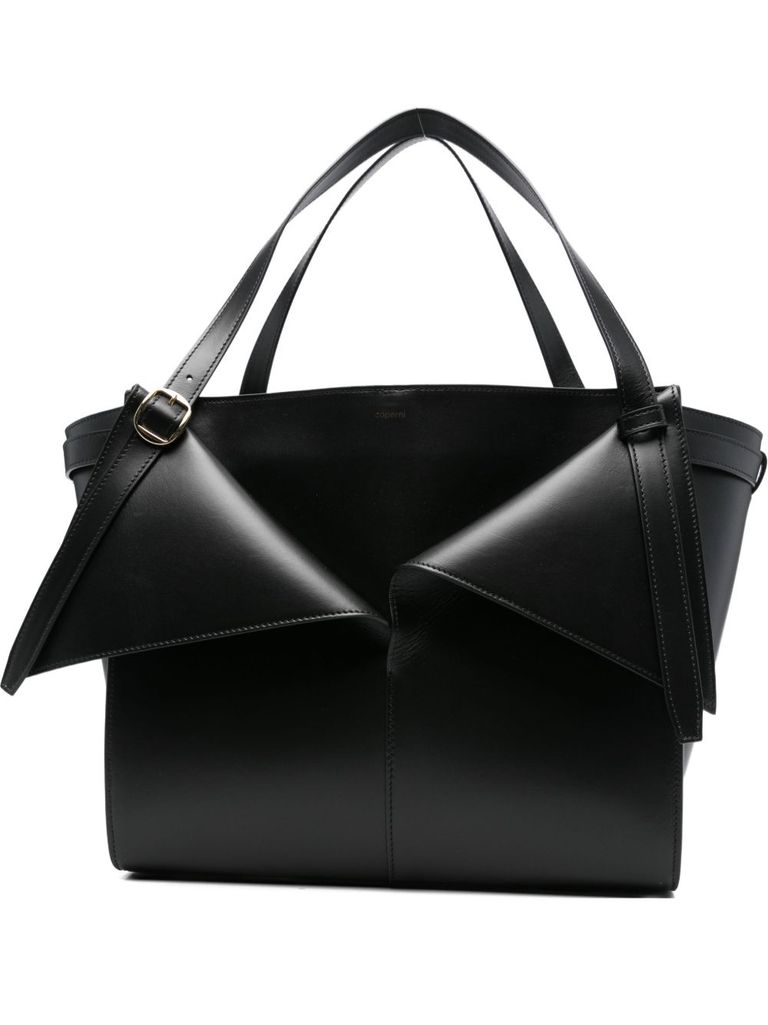 Coperni Medium 'belt Cabas' Shopping Bag In Black