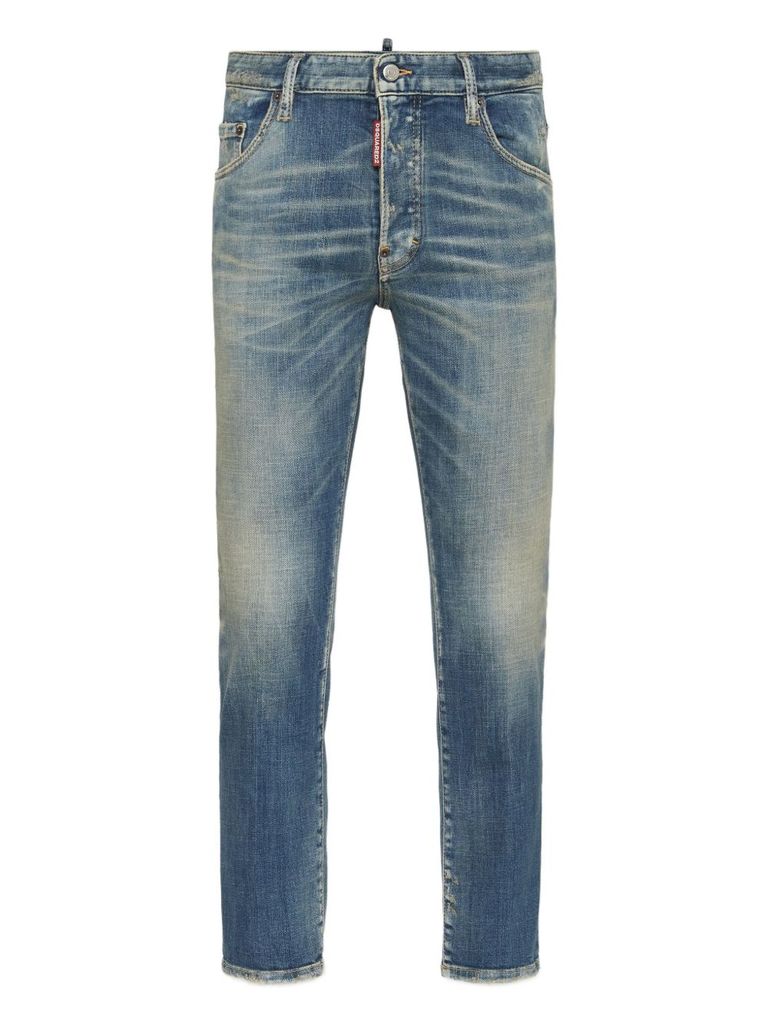 Dsquared2 Dsquared Stretch Denim Skater Jeans In Blue
