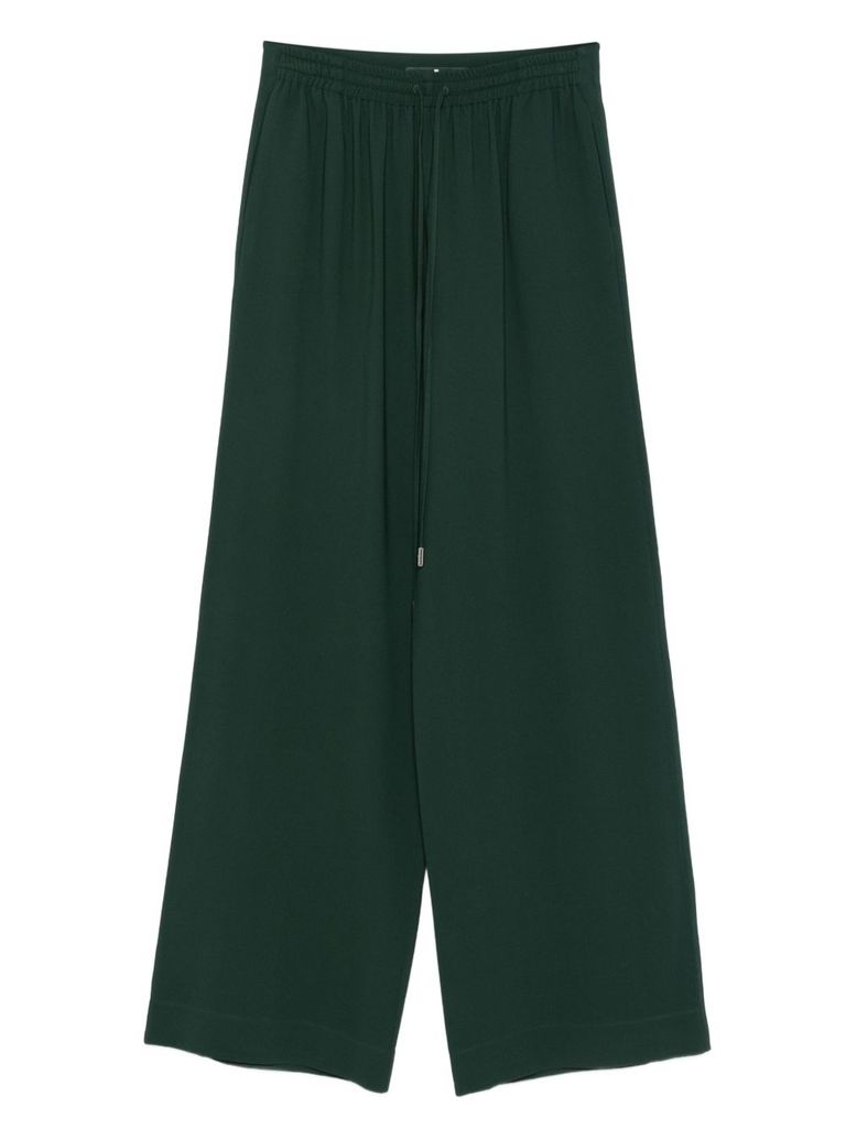 Ermanno Scervino Soft Trousers With Drawstring In Green
