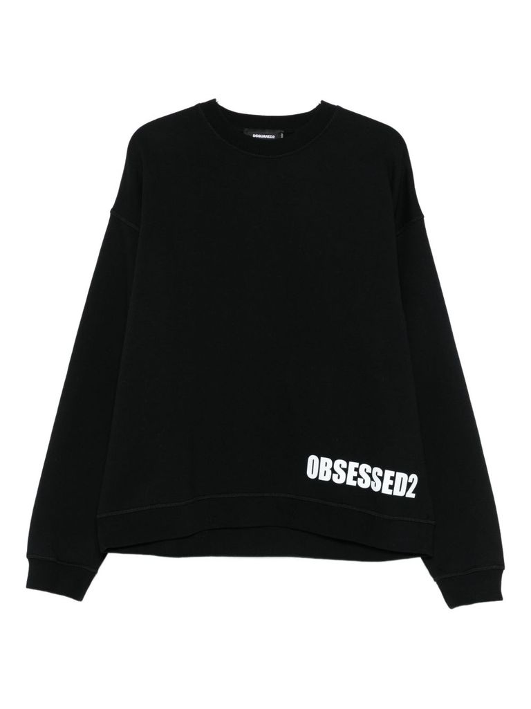 Dsquared2 Crewneck Sweatshirt With Print In Black