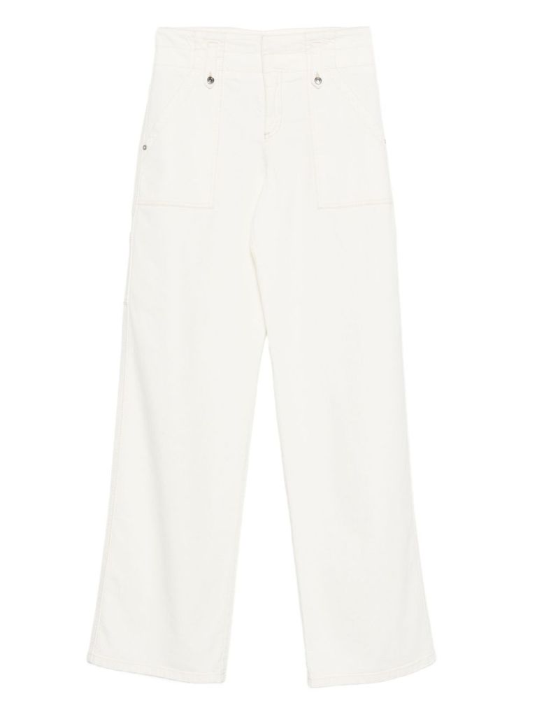 Ermanno Scervino Jeans With Eyelet Decoration In White