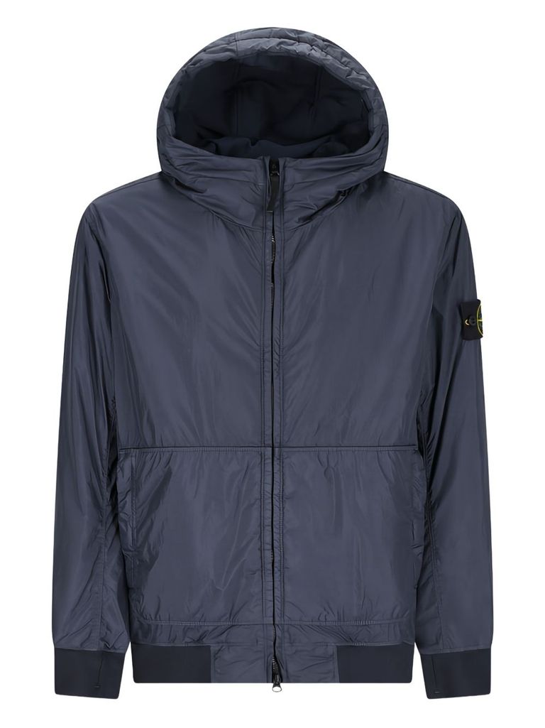 Stone Island Padded Jacket With Drip-proof And Wind-resistant In Blue