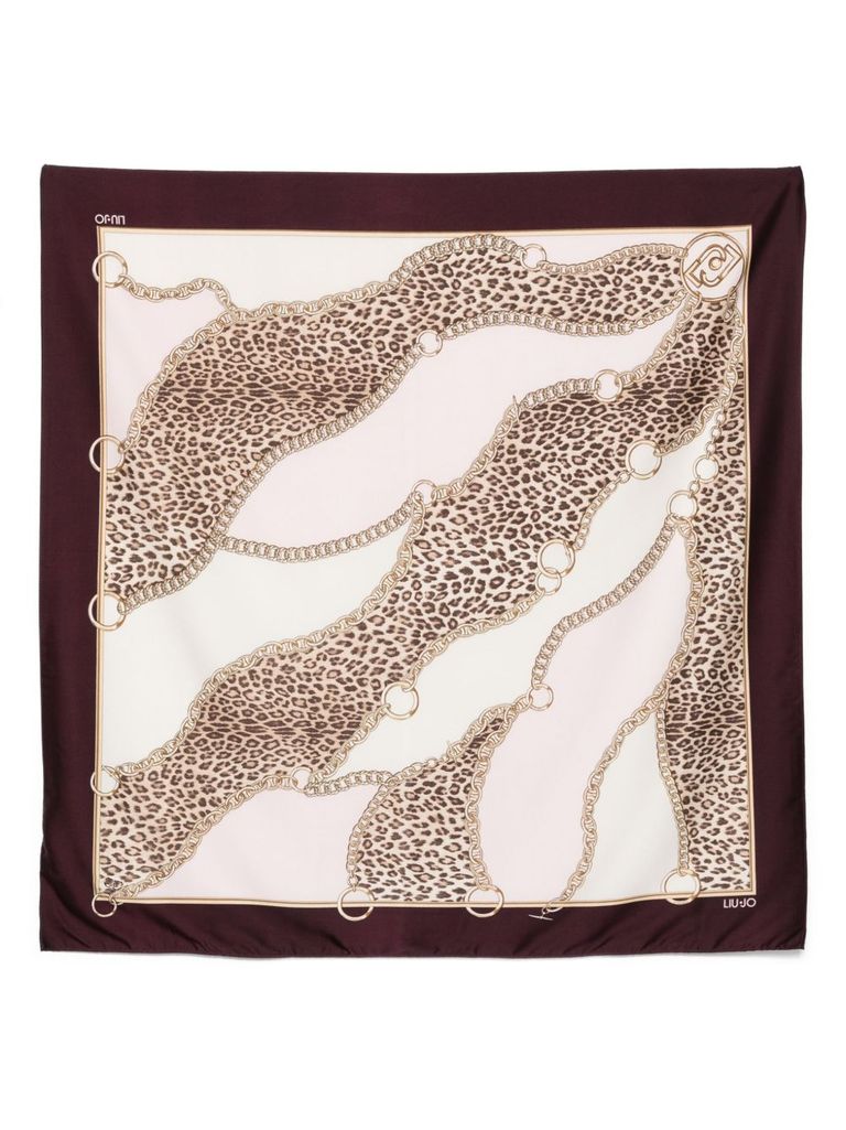 Liu •jo Leopard-print Scarf In White