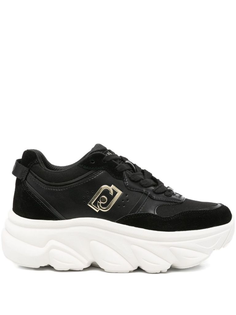 Liu •jo Logo-detail Chunky-sole Sneakers In Black