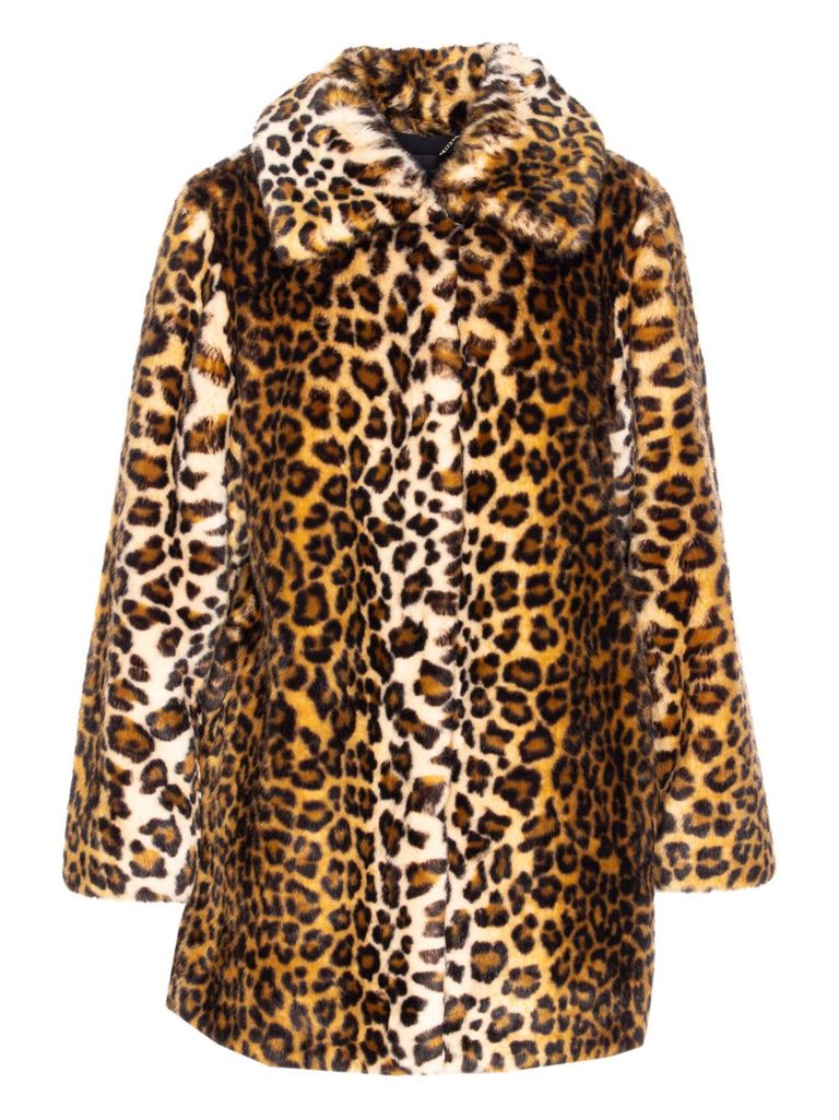 Liu •jo Leopard-print Button-fastening Jacket In Brown